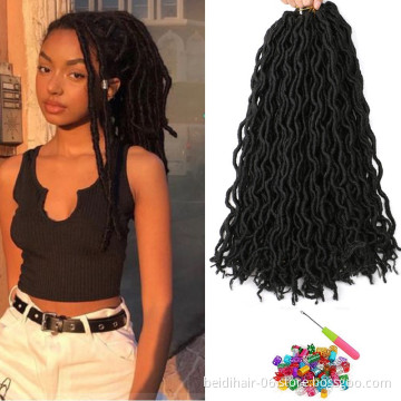 Crochet Faux Nu Locs Wavy Goddess Locs Gypsy Locs Crochet Braids Soft Dreadlocks 14inch 18inch 24inch